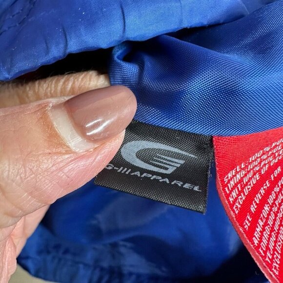 VTG NFL Super Bowl G-111 Jacket XL Red Blue Zip Up Windbreaker Detroit 2006 - Picture 8 of 14